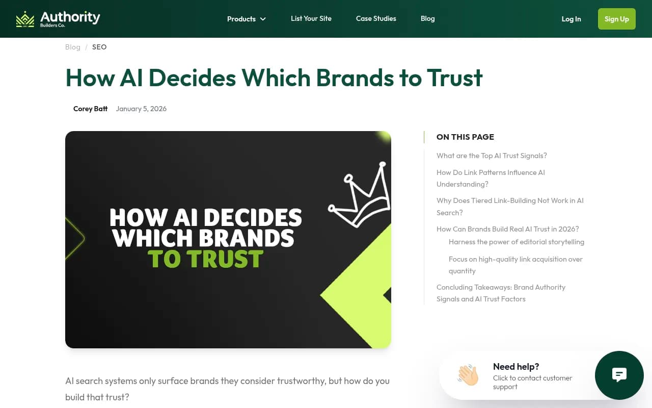 How AI decides which brands to trust - a breakdown of trust signal layers