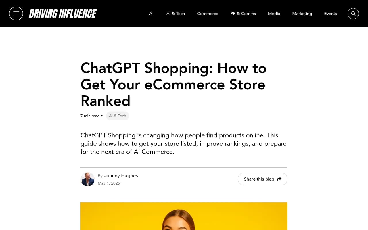 ChatGPT Shopping carousel example
