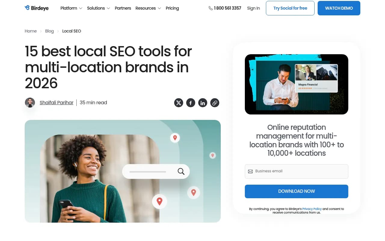 Birdeye's roundup of local SEO tools for multi-location brands