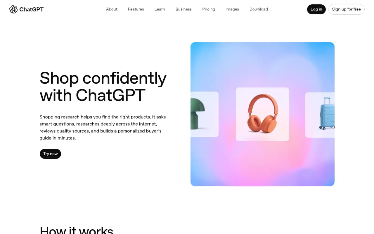 ChatGPT Shopping Research interface showing conversational product discovery
