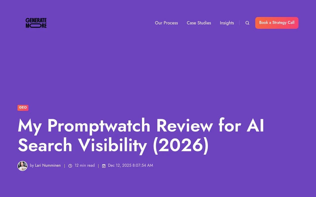 Citation analysis in Promptwatch