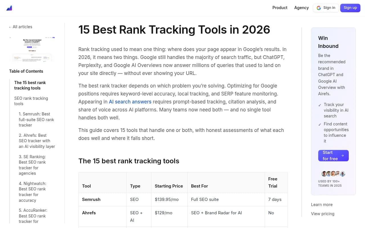 Comparison of AI rank tracking tools for 2026 GEO campaigns