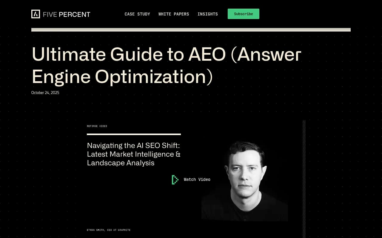 AEO optimization framework showing how LLMs use RAG to pull from live web content