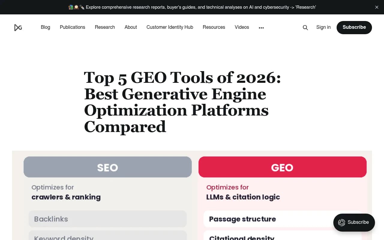 GEO tools comparison research showing how platforms differ in their competitive intelligence depth