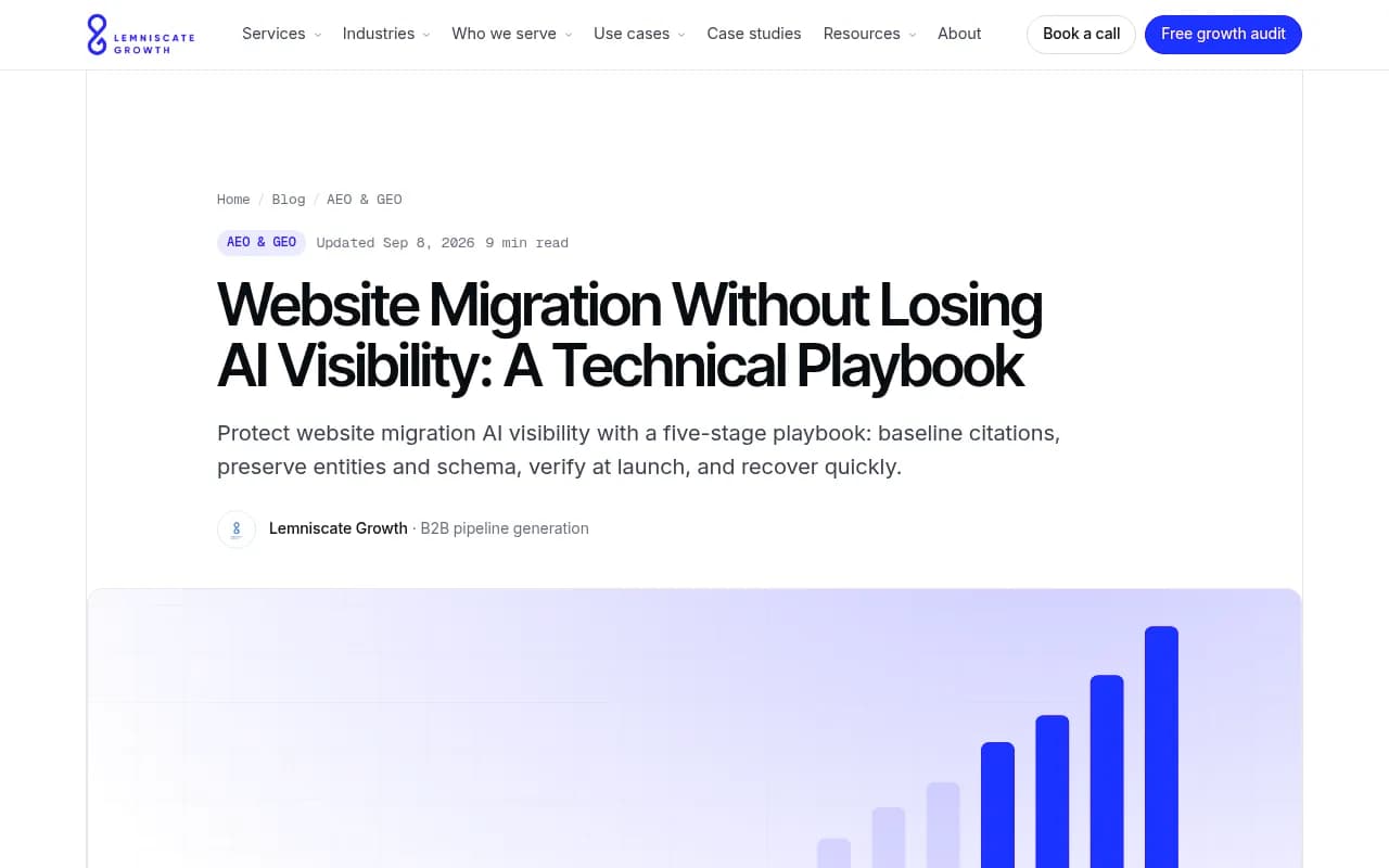 Lemniscate Growth playbook on protecting AI visibility during a website migration