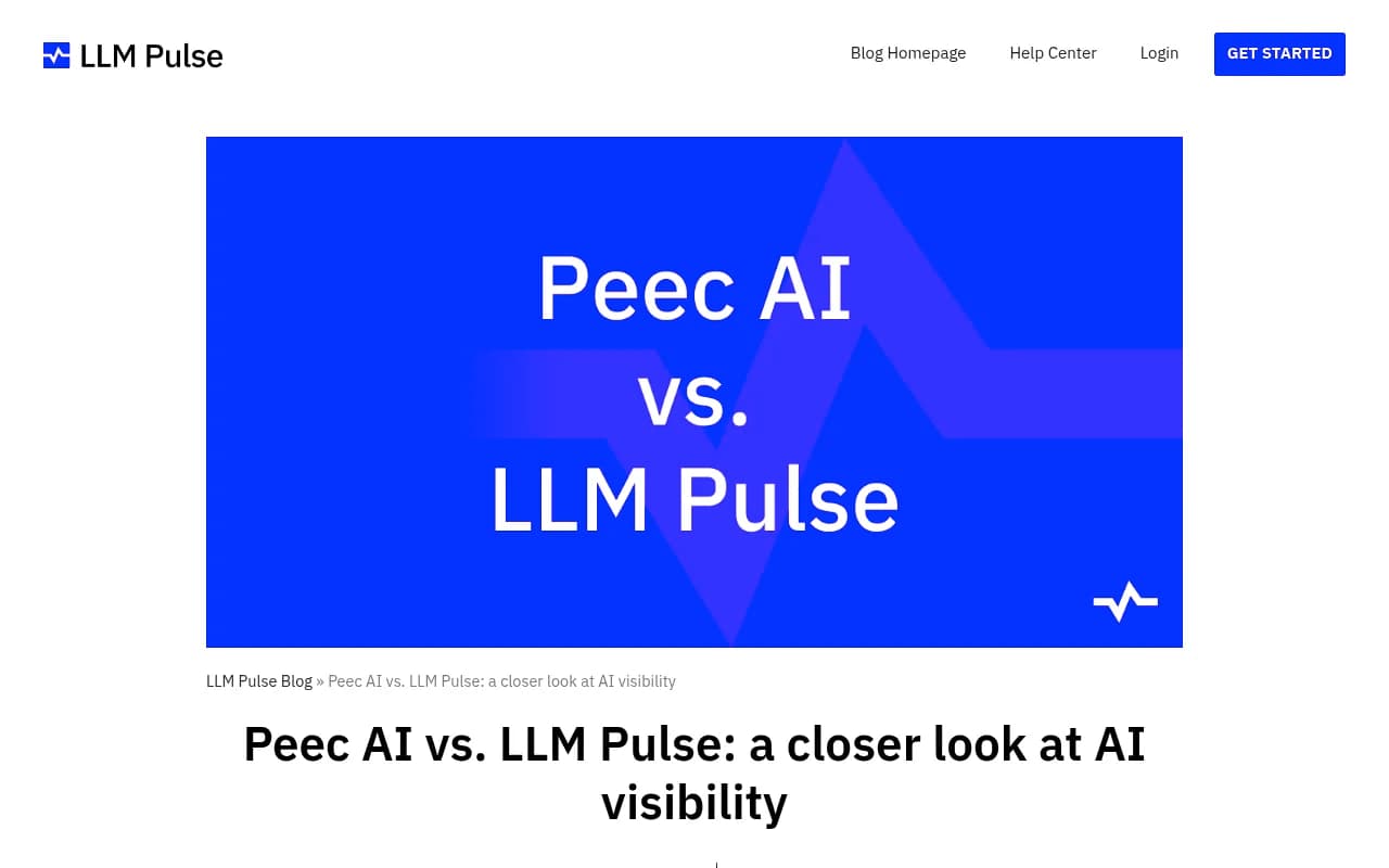 Peec.ai vs LLM Pulse comparison overview
