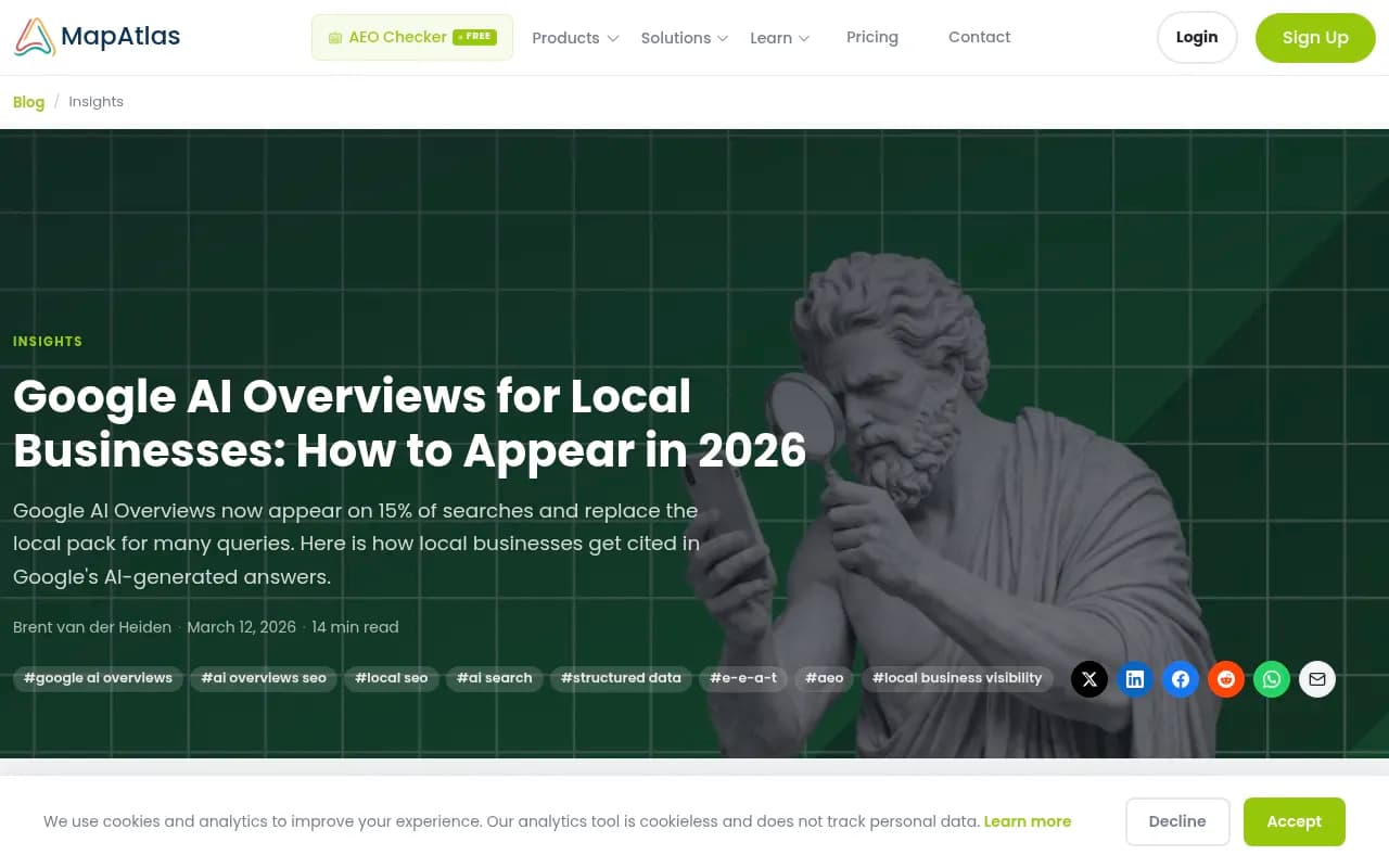 Google AI Overviews for Local Businesses: How to Appear in 2026 | MapAtlas Blog