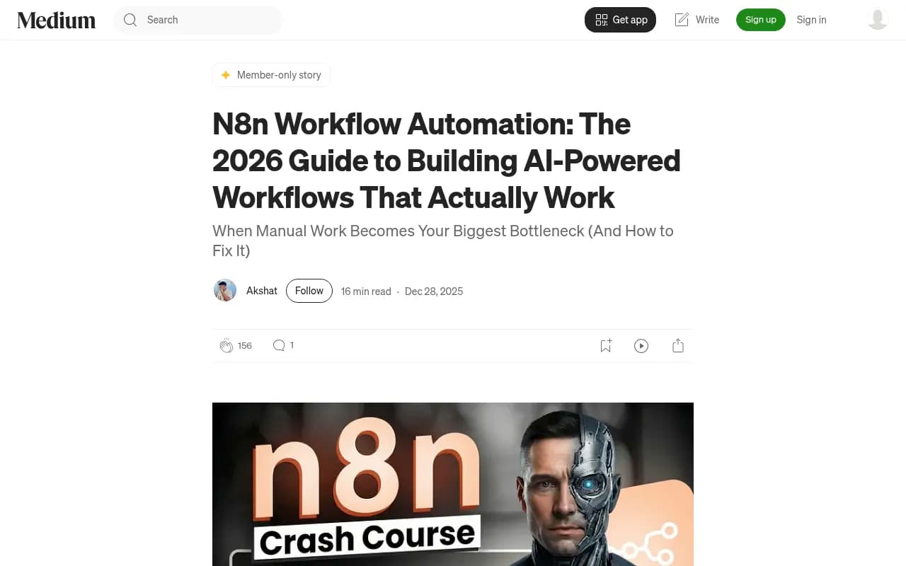 n8n workflow automation guide showing AI-powered pipeline concepts