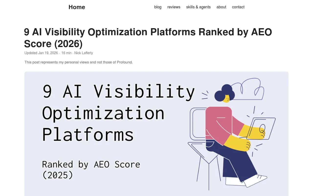 Comparison of AI search visibility platforms ranked by AEO score and feature depth