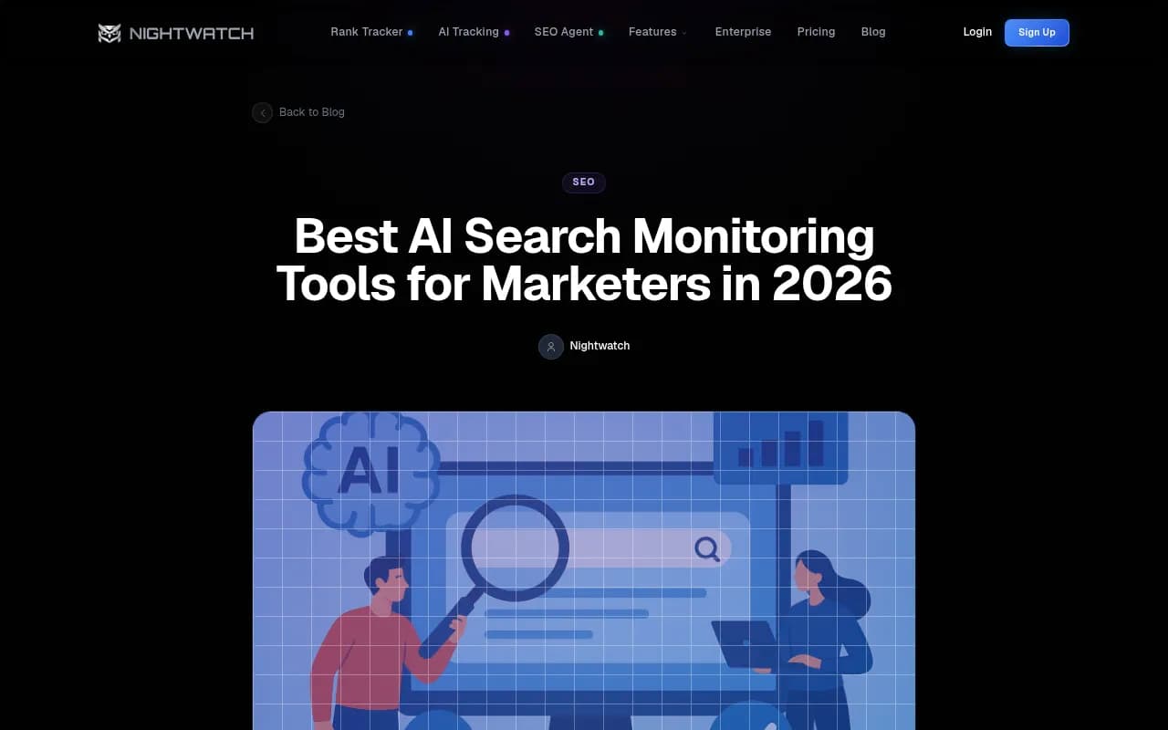 Screenshot showing AI search monitoring dashboard