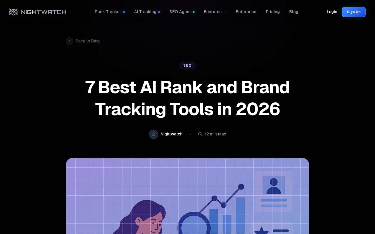Nightwatch overview of AI rank and brand tracking tools in 2026
