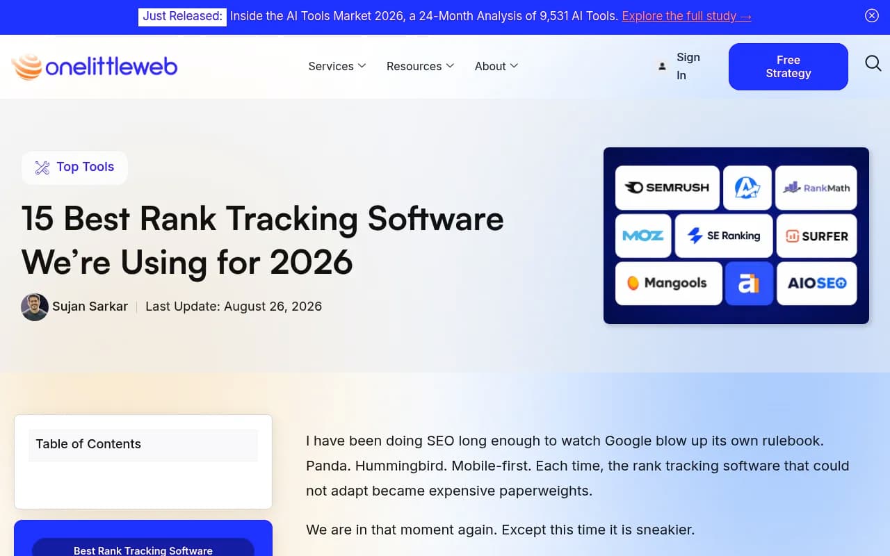 A 2026 rank tracking roundup comparing tools tested on real campaigns