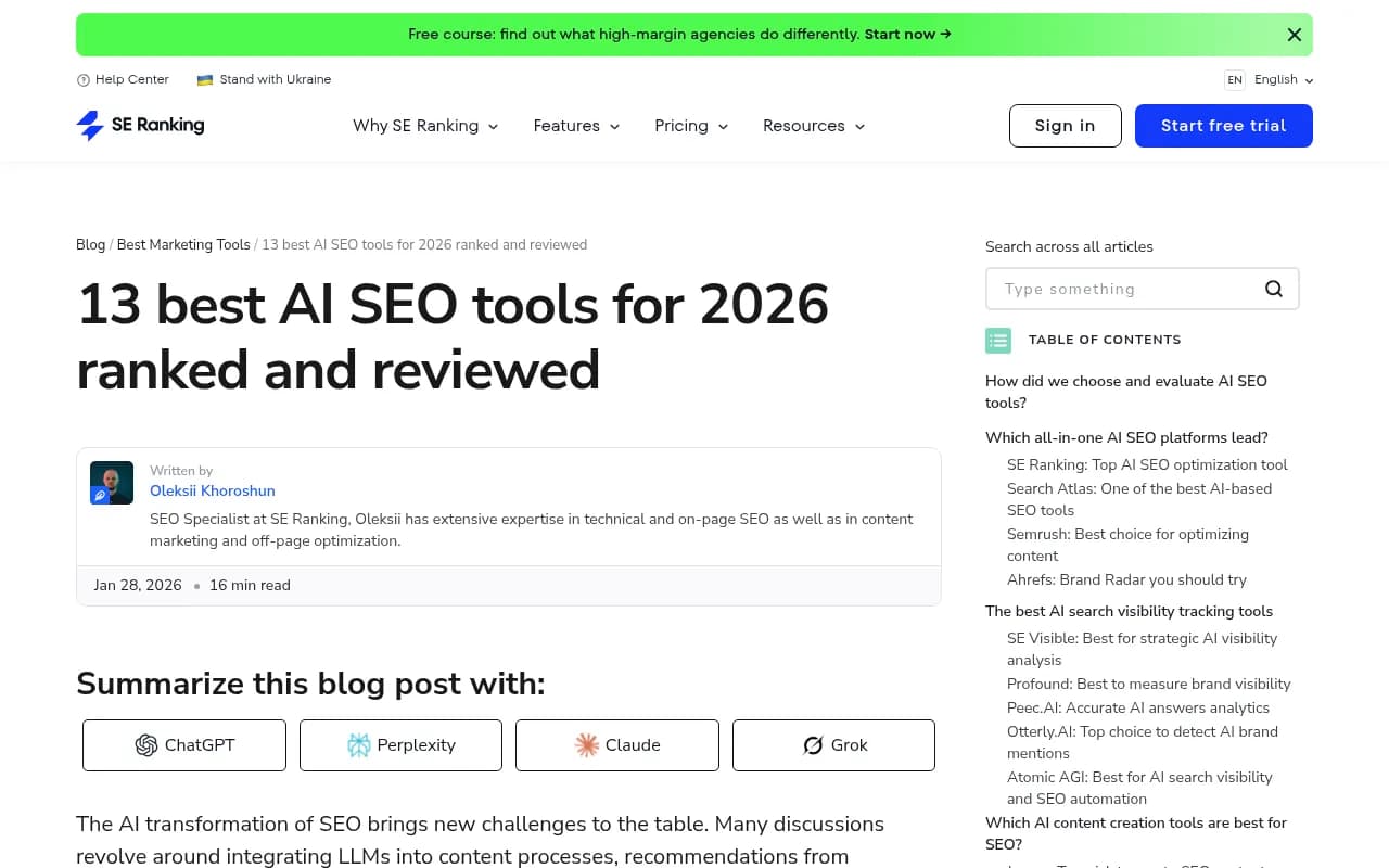 SE Ranking AI SEO tools overview