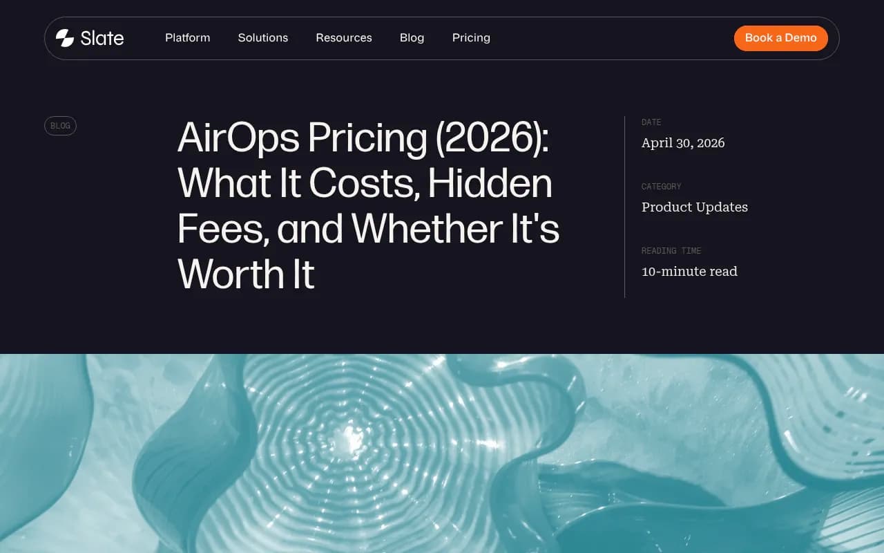 AirOps pricing and ROI analysis from Slate HQ