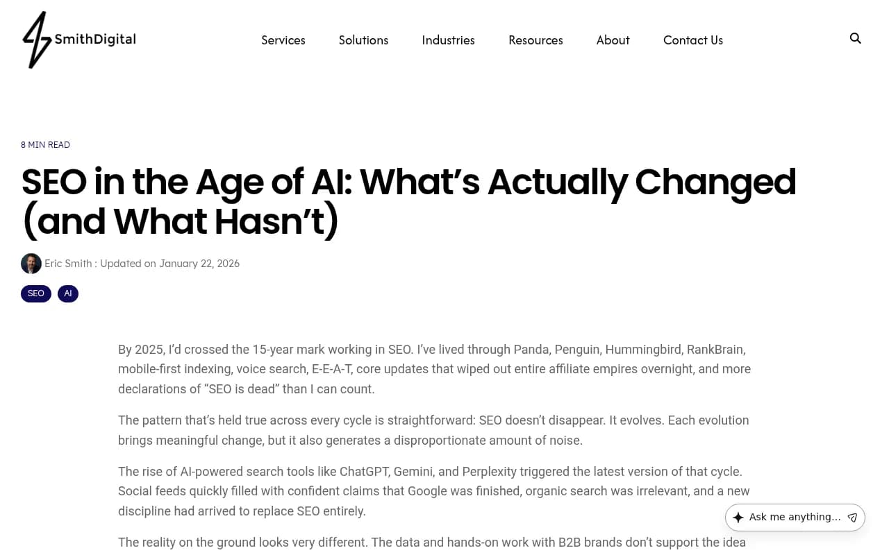 SEO in the age of AI - what's changed and what hasn't in 2026