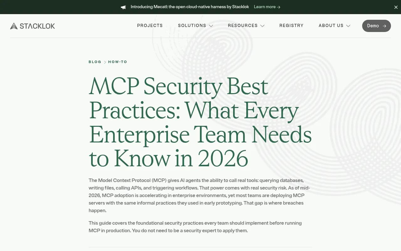 Stacklok's guide to MCP security best practices for enterprise teams