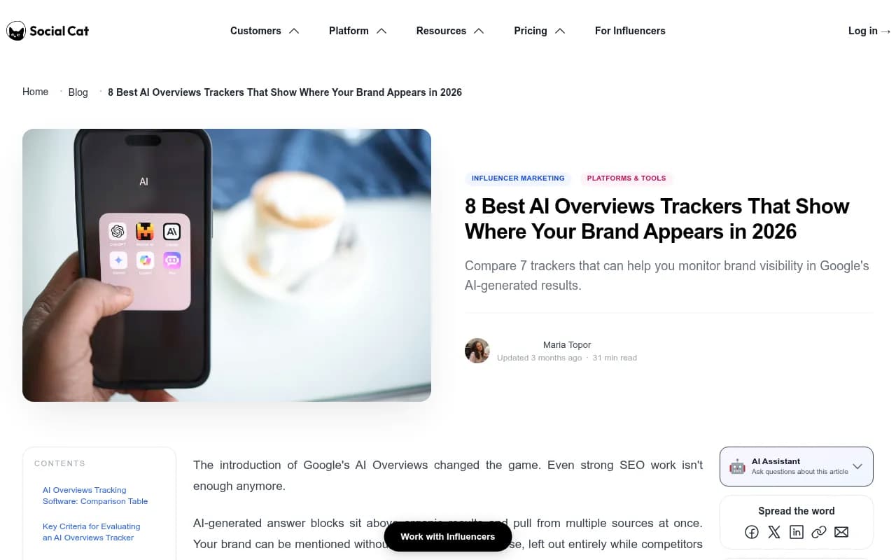 AI Overviews tracking tools comparison for 2026