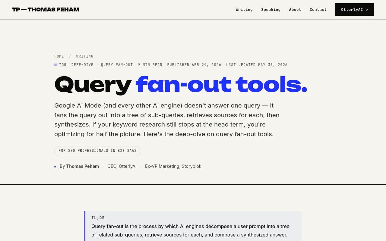Query fan-out tool guide for SEO professionals in B2B SaaS