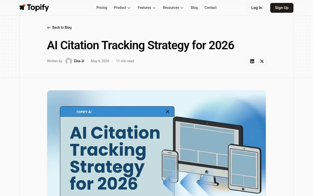 AI Citation Tracking Strategy for 2026 from Topify