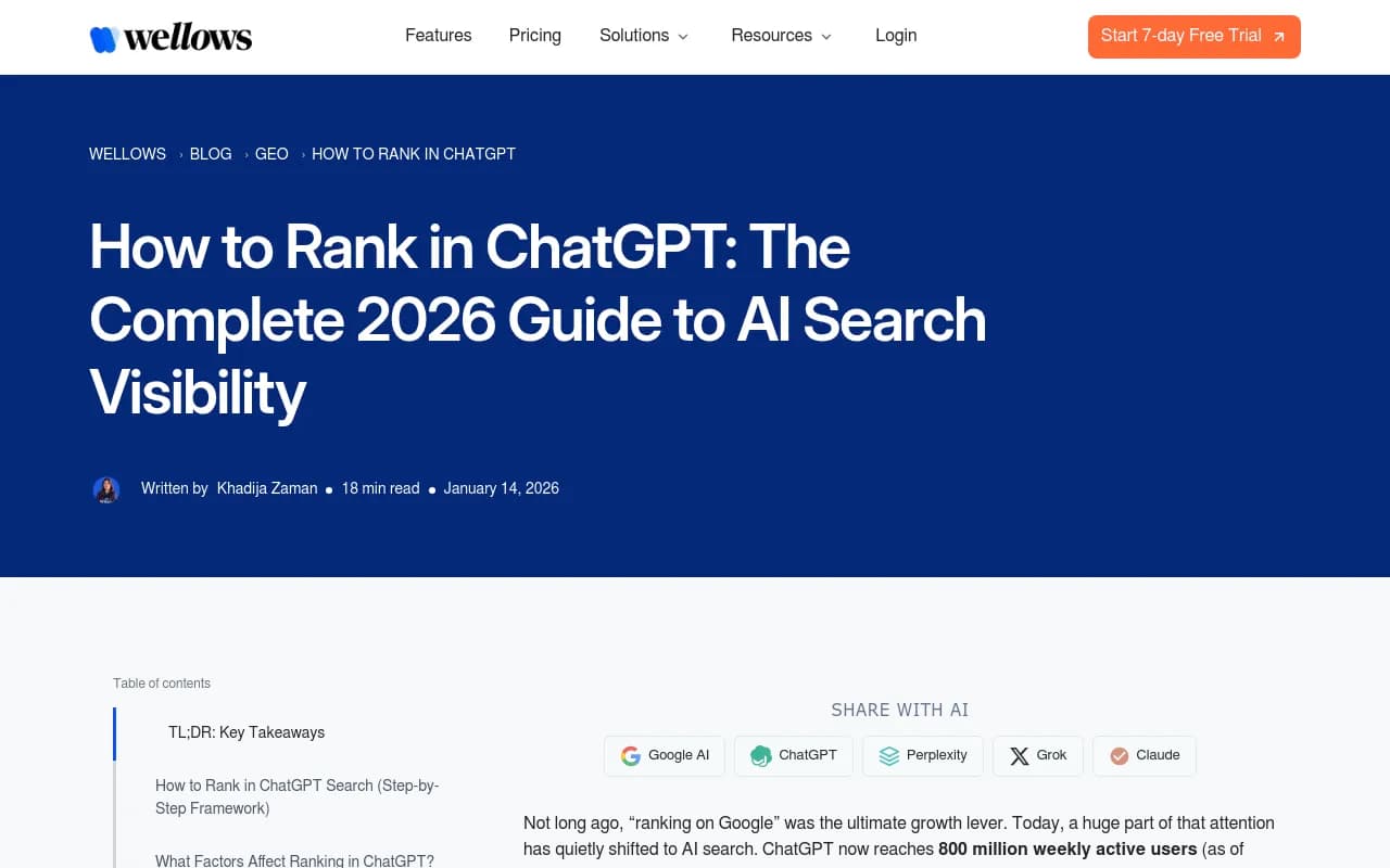 Guide showing how to rank in ChatGPT with structured content and authority signals