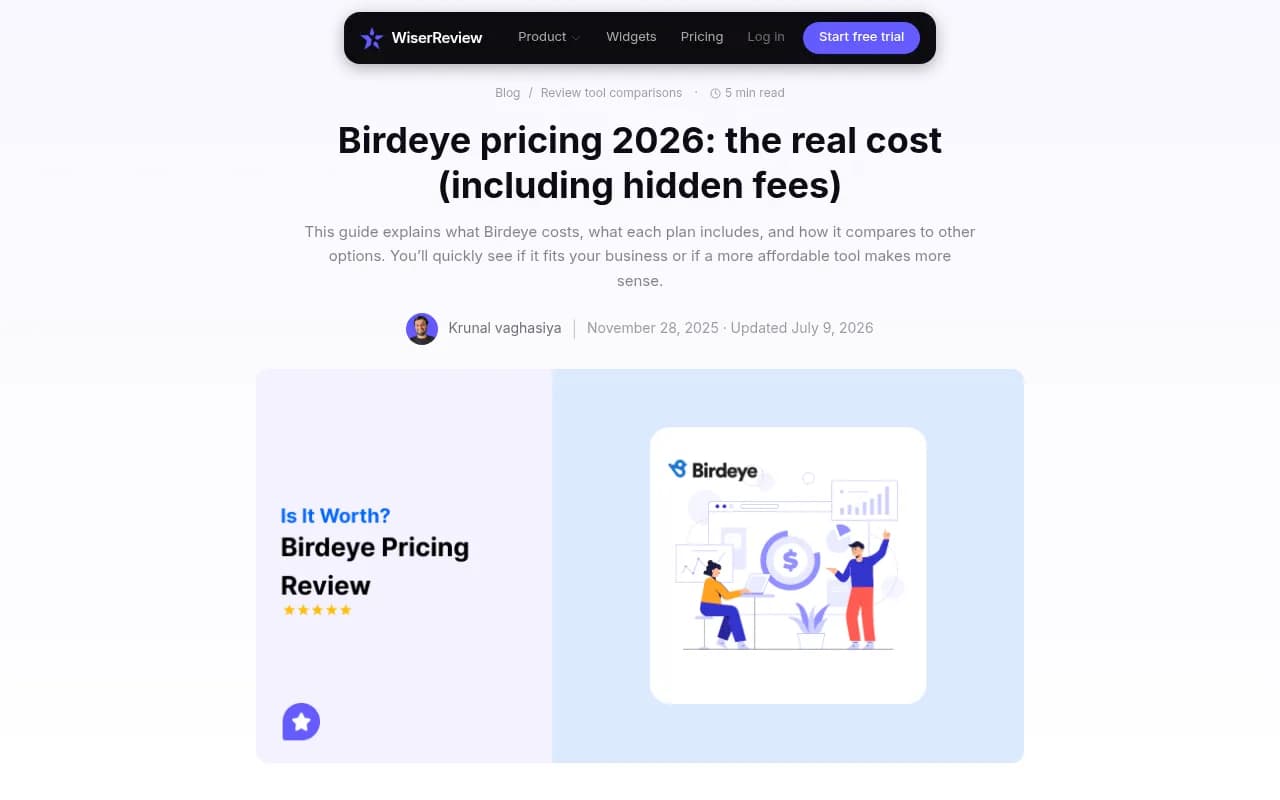 Birdeye pricing breakdown showing hidden fees and contract terms