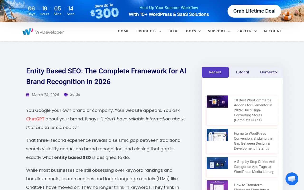 Entity-based SEO framework for AI brand recognition in 2026