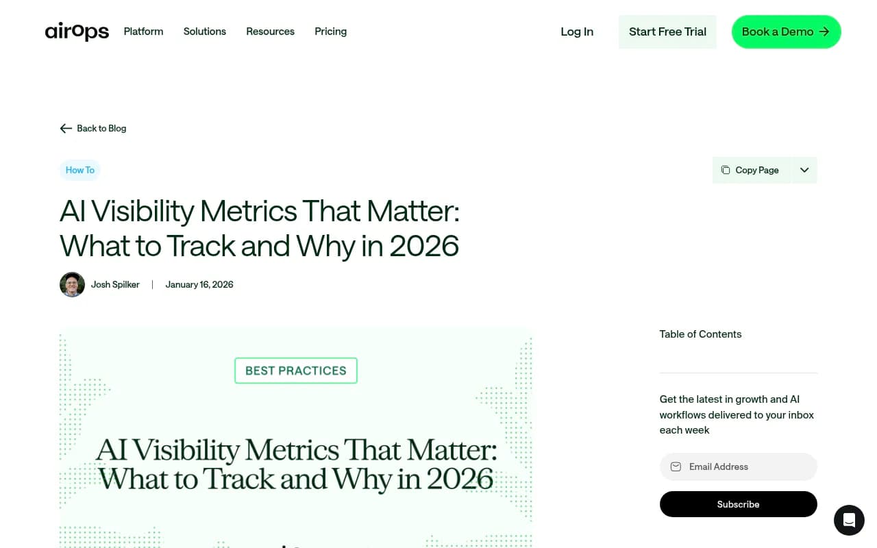 AI visibility metrics dashboard showing prompt coverage and citation tracking