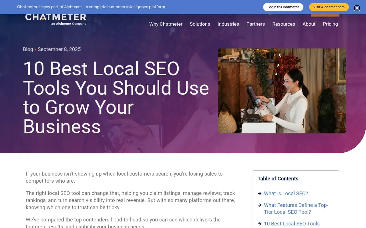 Chatmeter's best local SEO tools roundup page