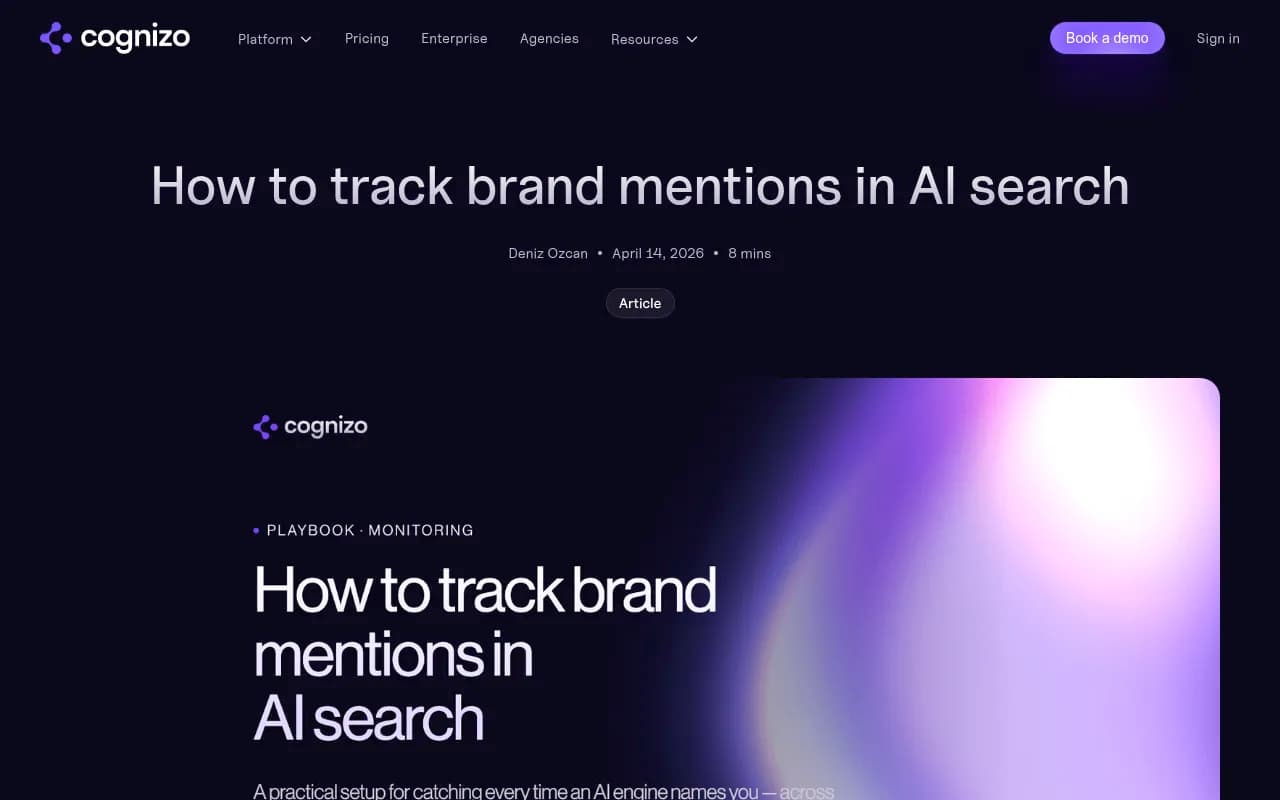 Cognizo's guide to tracking brand mentions in AI search, explaining why manual prompt testing lacks statistical basis
