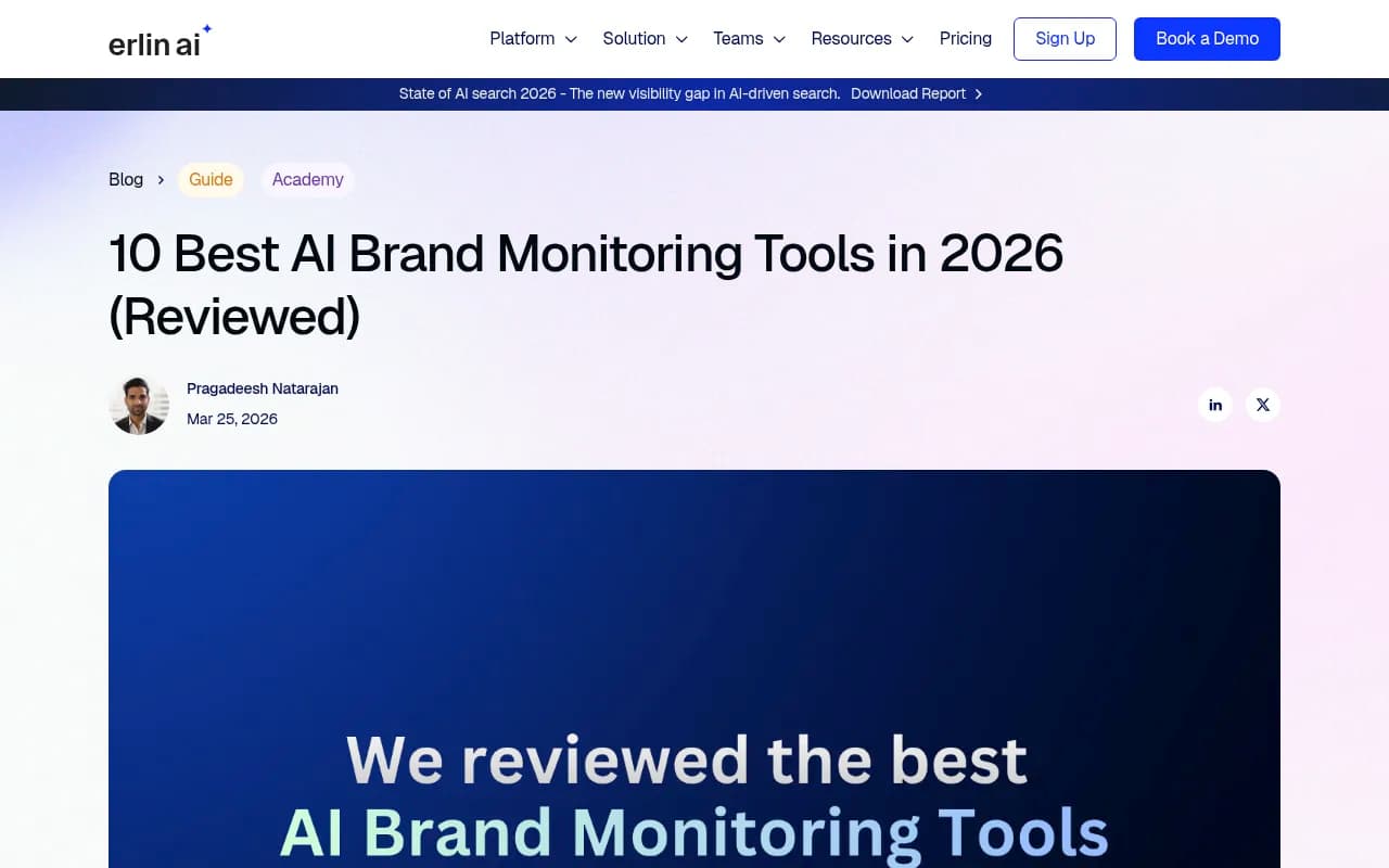 Overview of AI brand monitoring tools landscape in 2026