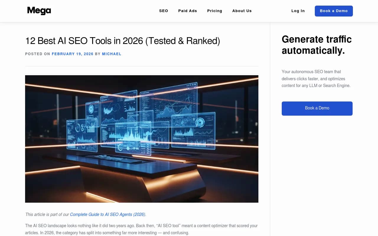 Overview of the top AI SEO tools ranked by features, pricing, and performance in 2026
