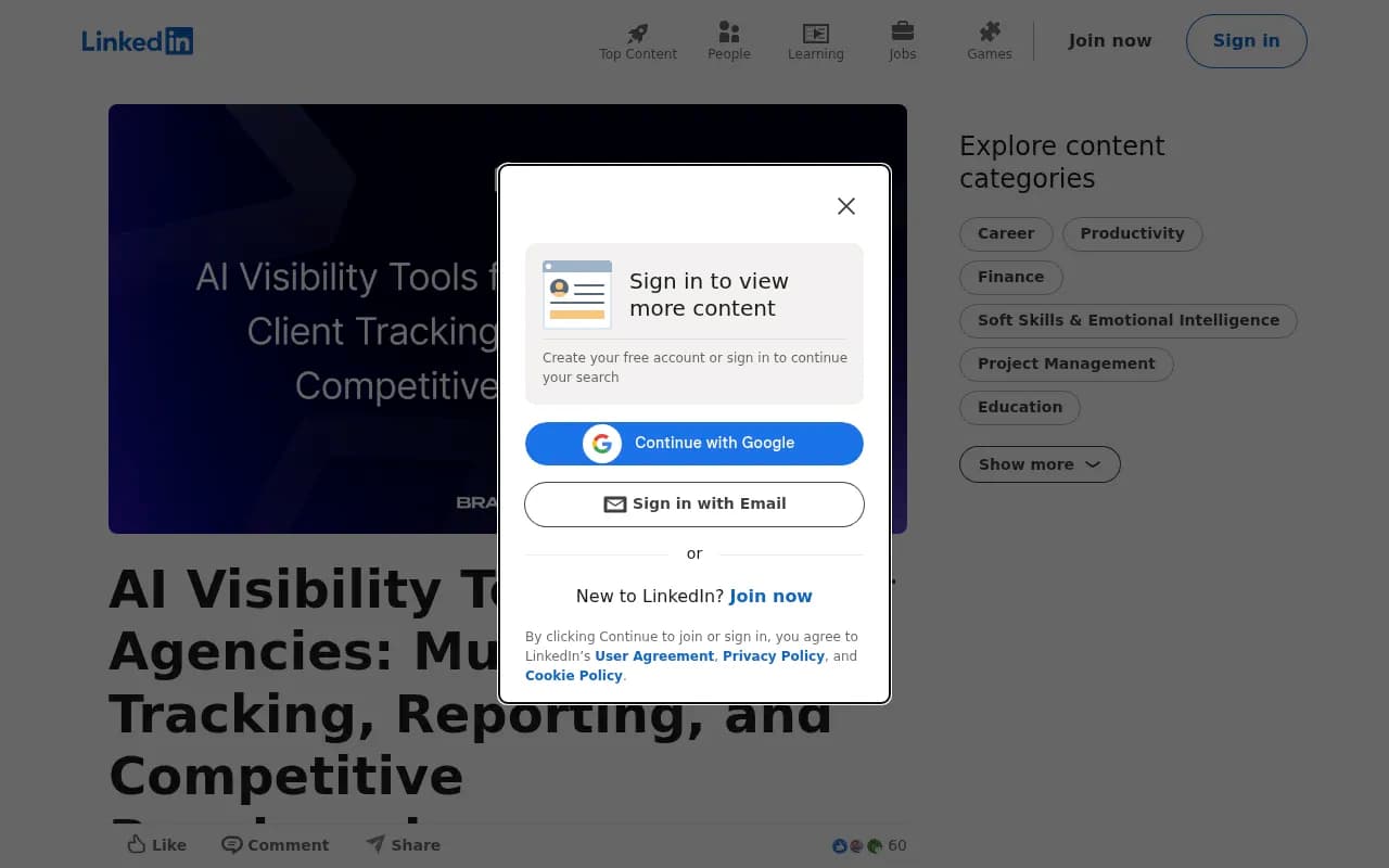 LinkedIn analysis of AI visibility tools for agencies, arguing that methodology transparency builds more client trust than white-label branding alone.