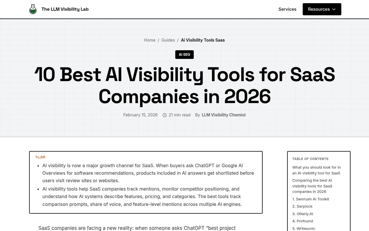 AI visibility tools comparison