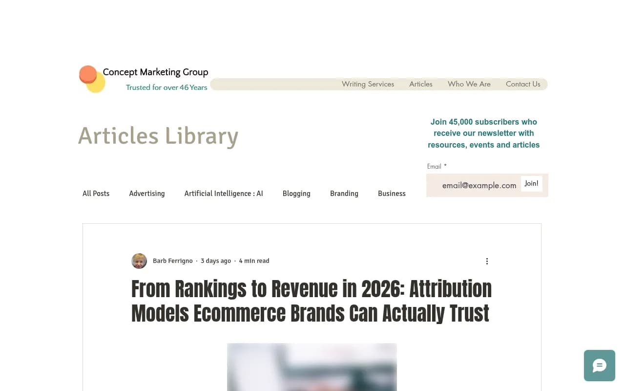 Article showing attribution models and revenue tracking