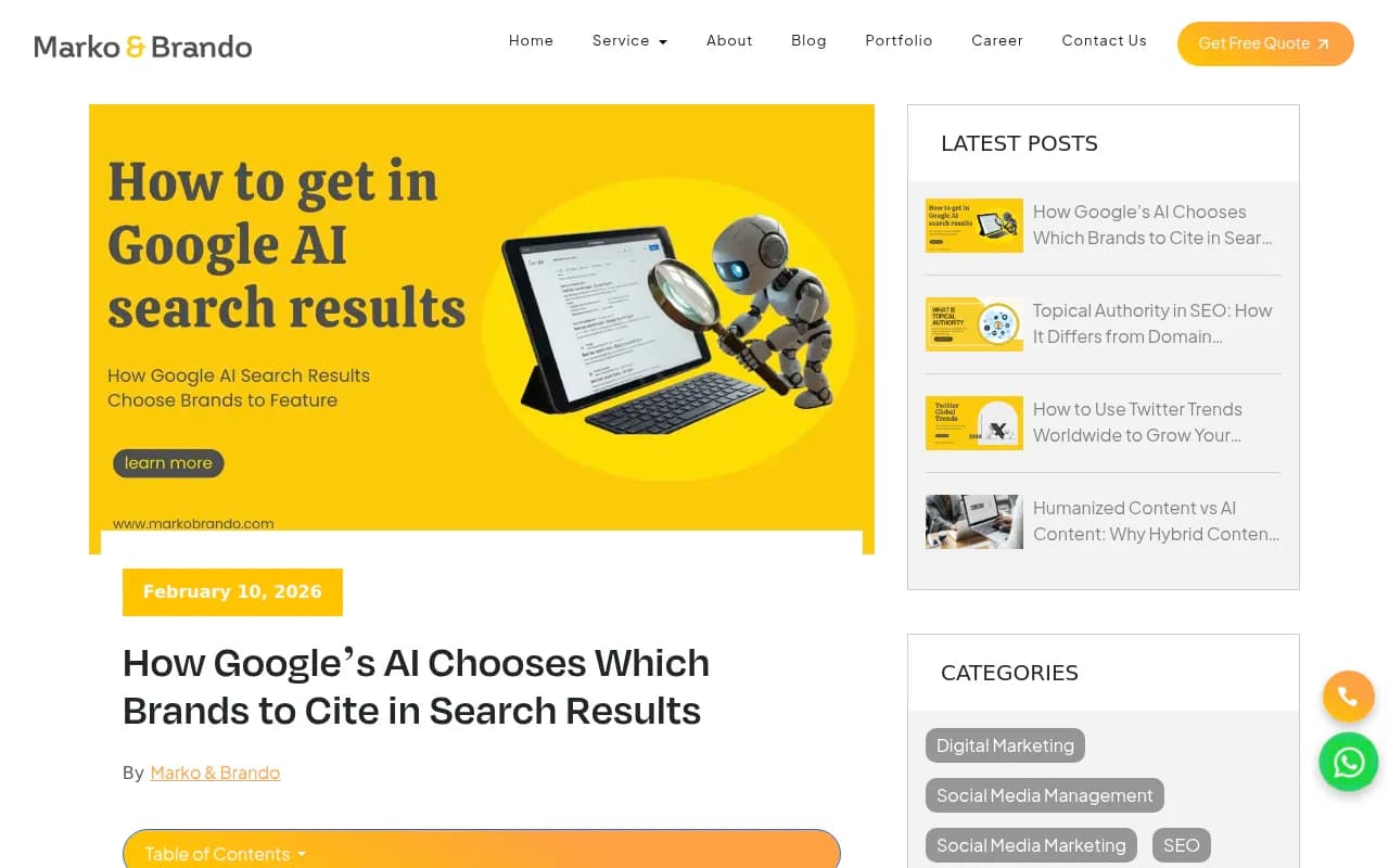 AI citation analysis dashboard