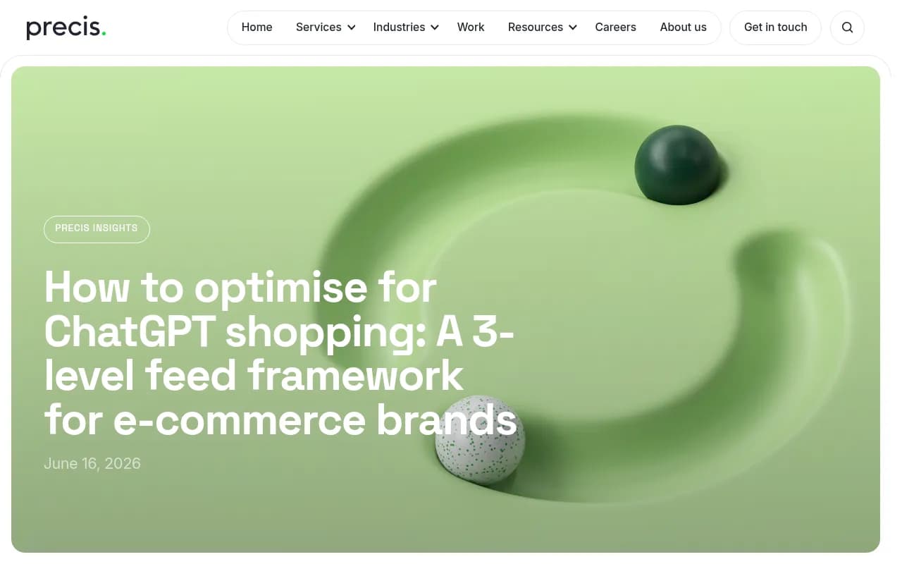 Precis guide on the three-level feed framework for ChatGPT shopping