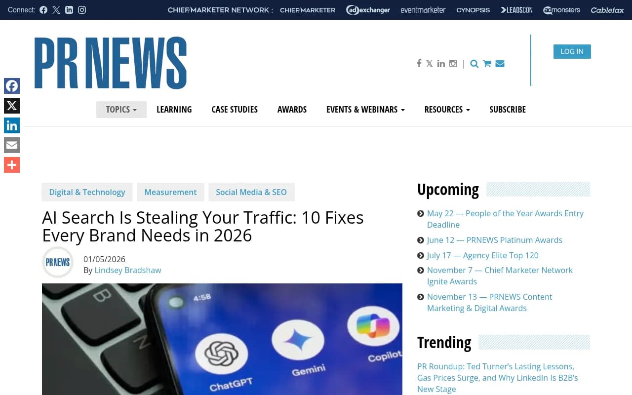 AI search visibility and GEO strategy coverage from PRNewsonline