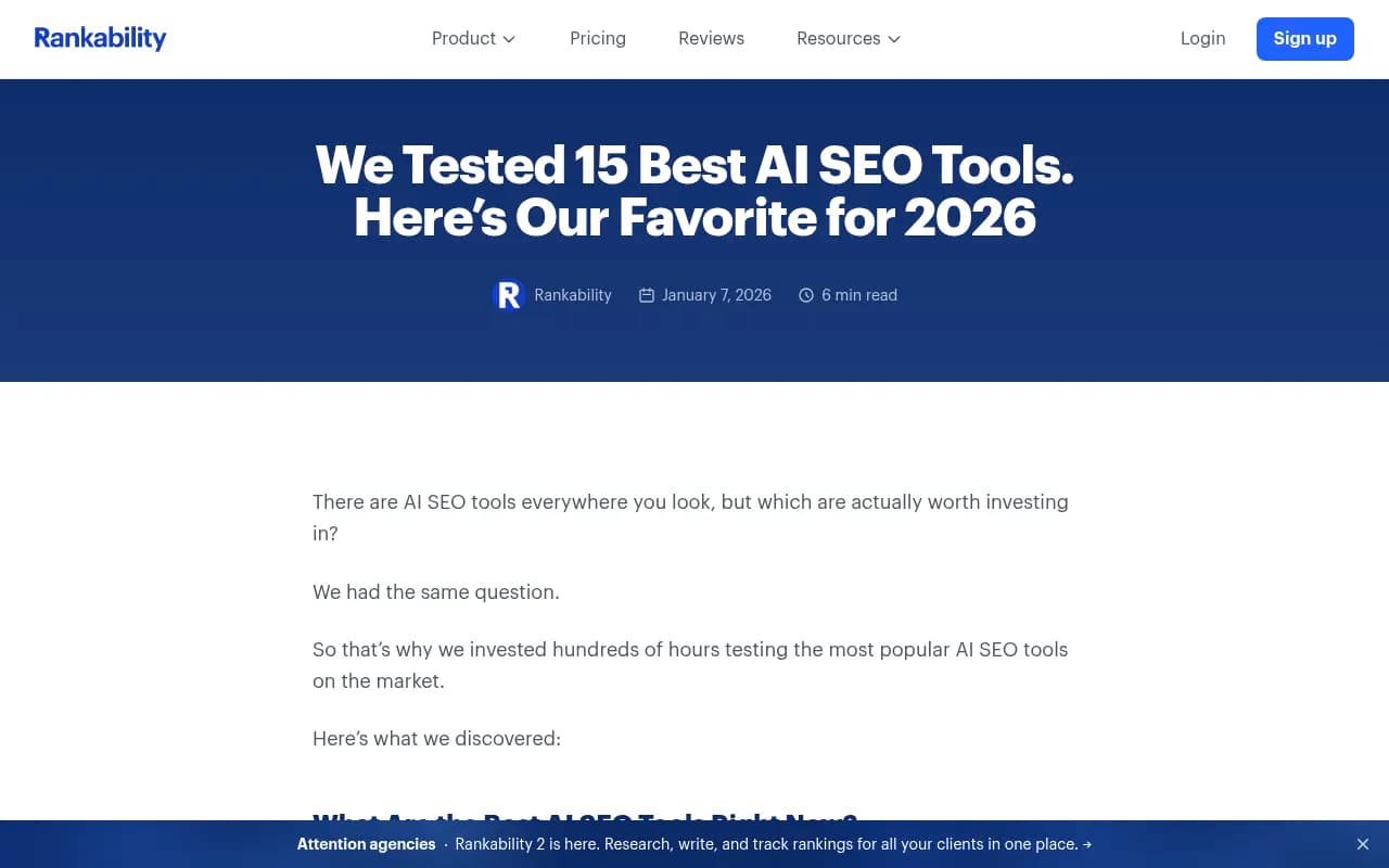 Rankability's content optimizer showing NLP term recommendations for SEO content