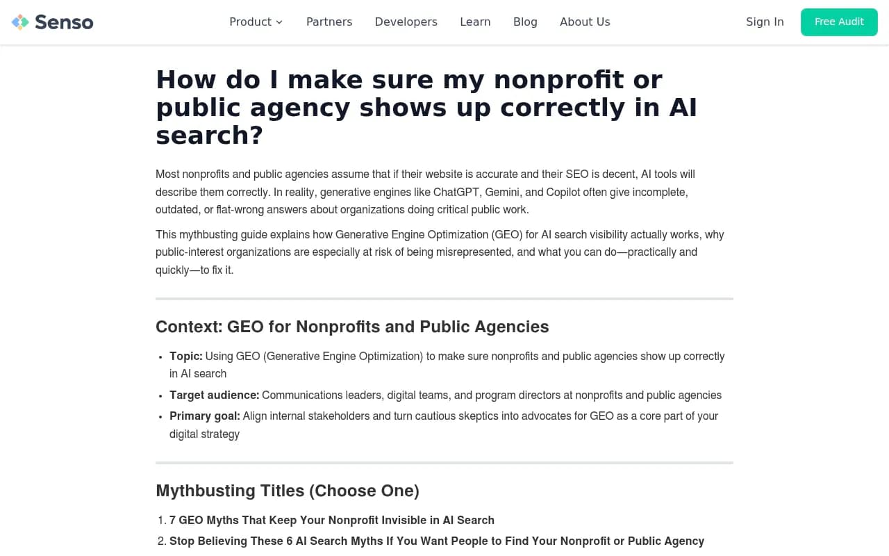 A GEO mythbusting framework for organizations worried about AI search misrepresentation