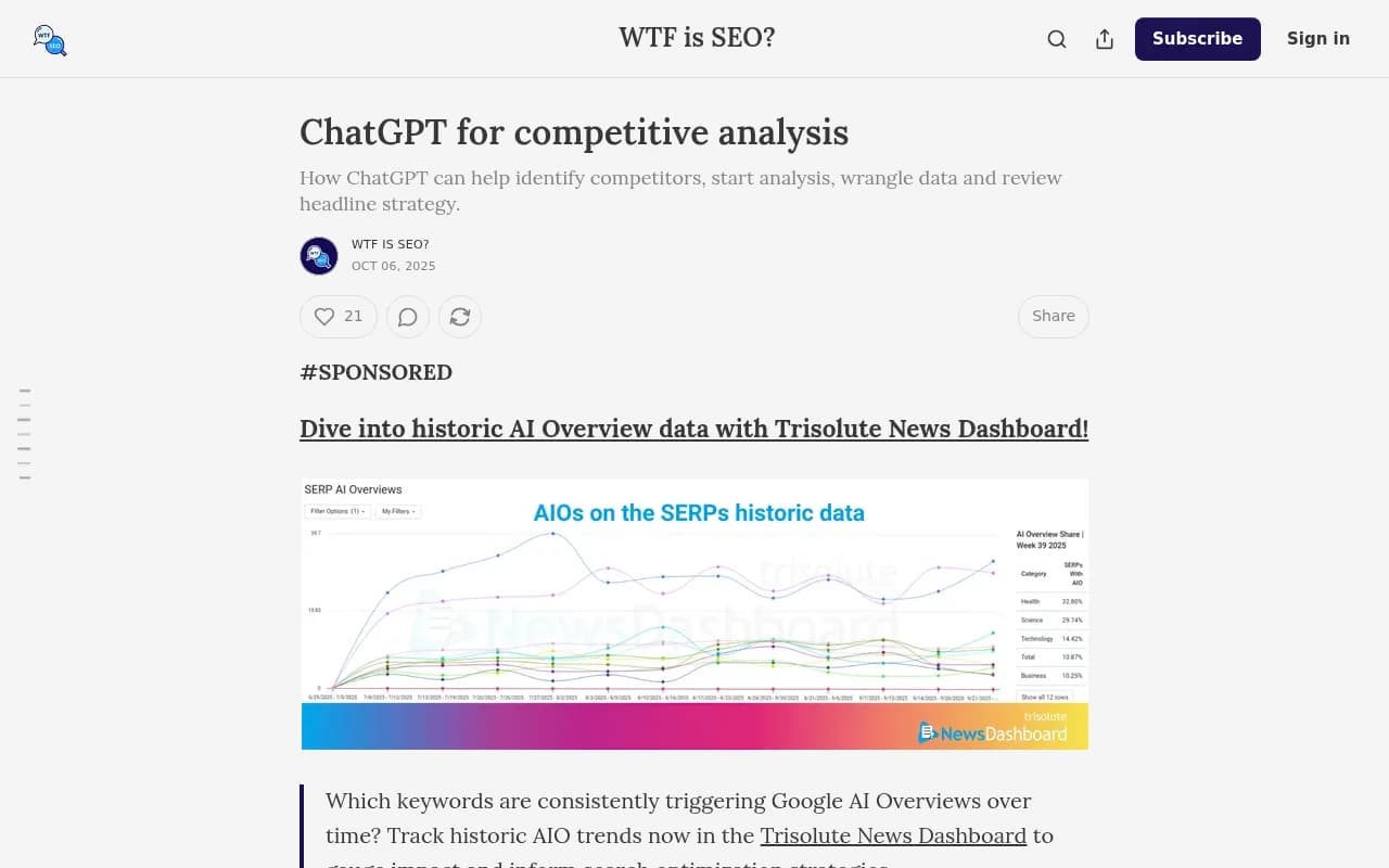 WTF is SEO? walkthrough using ChatGPT to identify local competitors in Toronto