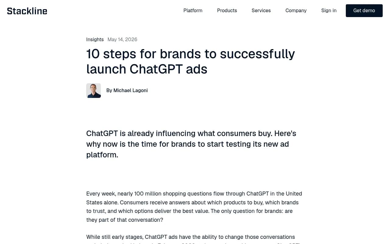 Stackline data showing ChatGPT generated 19.40 million shopping questions in the headphones category over 52 weeks, surpassing Amazon Alexa at 10.68 million