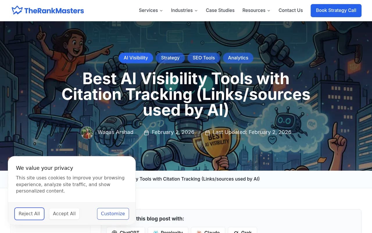 Comparison of AI visibility tools for citation tracking across ChatGPT, Perplexity, and Google AI Overviews
