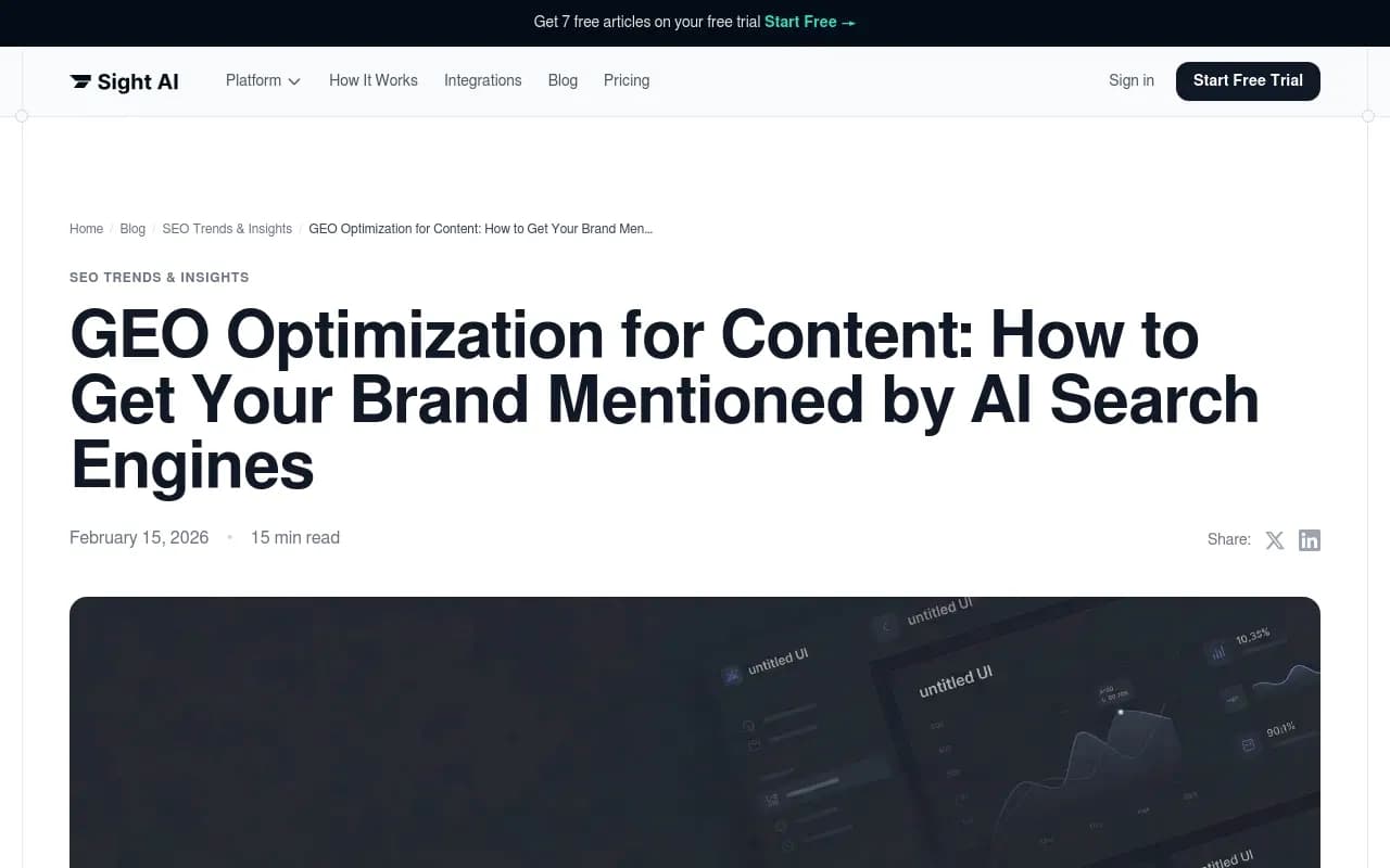 GEO optimization framework showing content structure for AI visibility