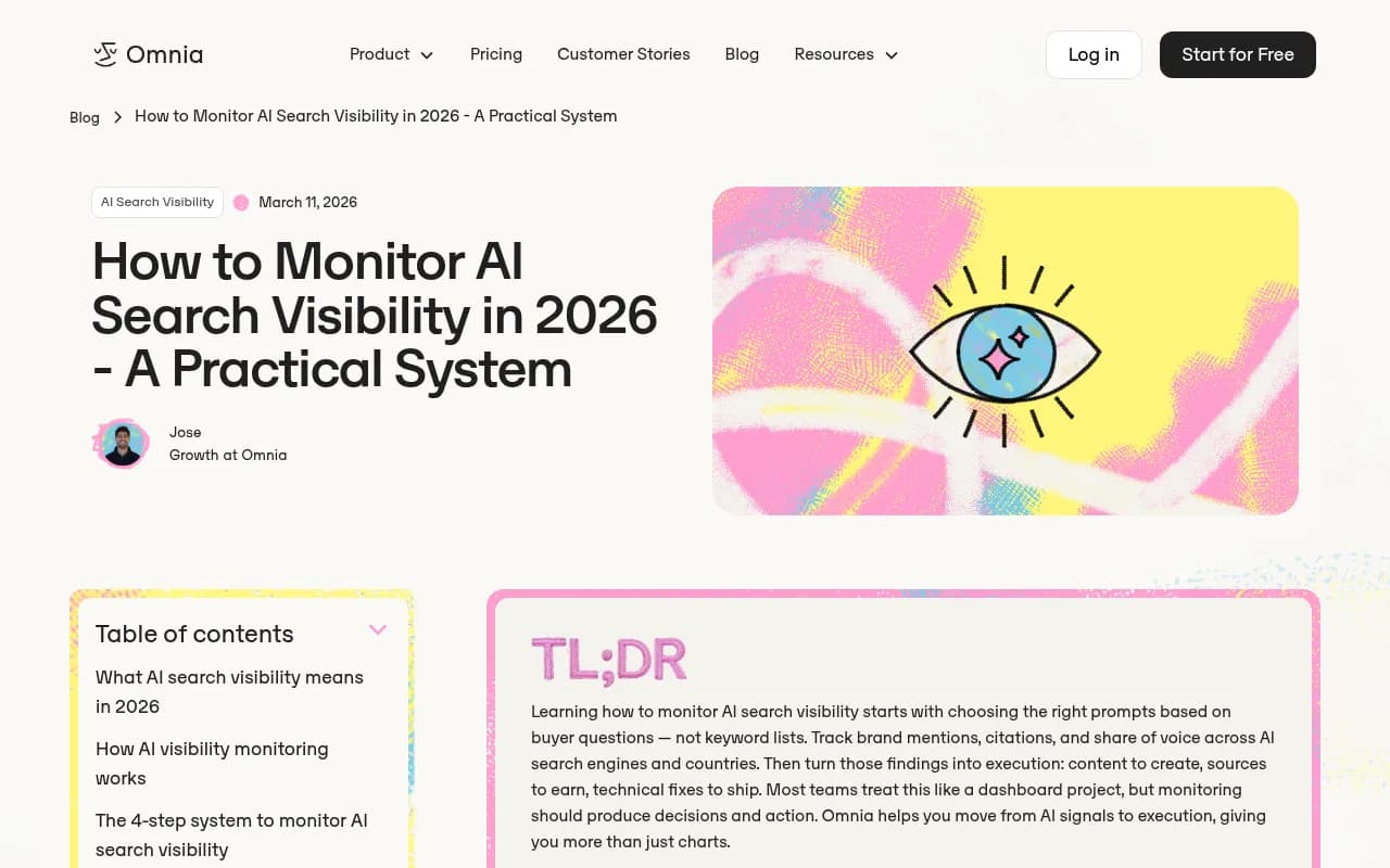 AI visibility monitoring system guide from Omnia