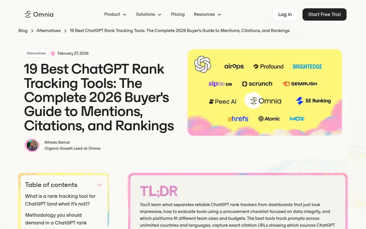 Omnia's buyer's guide to ChatGPT rank tracking tools