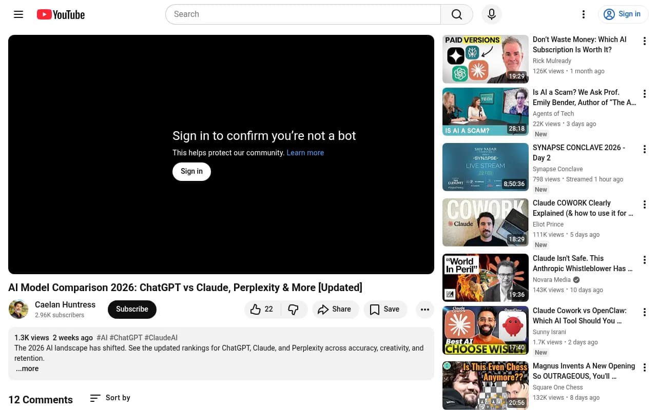 Perplexity AI interface showing search results with citations