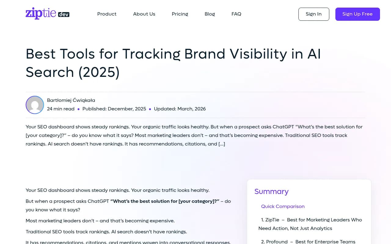 Overview of AI visibility tool rankings and comparison criteria