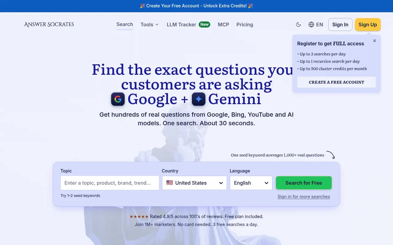 Screenshot of Answer Socrates