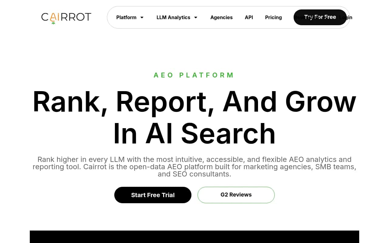Screenshot of Cairrot website