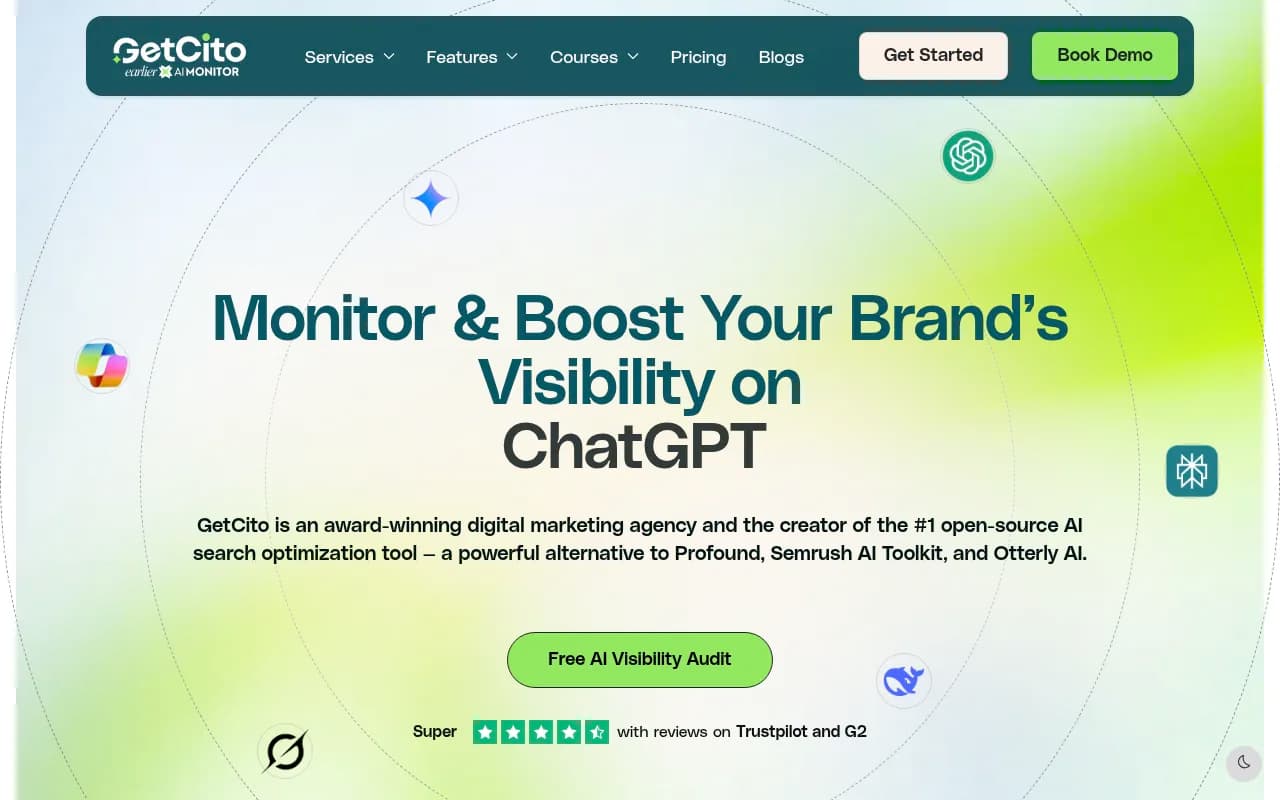 Screenshot of GetCito website